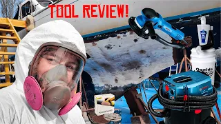 Sanding the bottom & reviewing my Bosch Sanding and dust collection equipment! PT-1