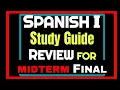 SPANISH ONE STUDY GUIDE REVIEW Review ALL THE BASIC CONCEPTS TAUGHT in SPANISH ONE Get the ANSWERS