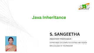 Java Inheritance Object Oriented Programming SNS Institutions