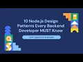 10 Node js Design Patterns Every Backend Developer MUST Know With TypeScript Examples