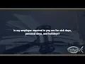 Is my employer required to pay me for sick days personal days and holidays