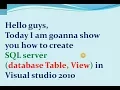 how to create table view in sql server database PART 1