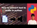 How to convert text to speech in python using 11 lines of code