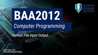 Week 9 Python File IO Revision Write Read and Append