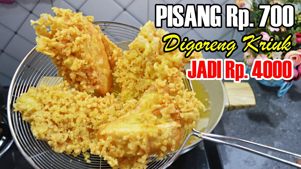 CARA BIKIN PISANG GORENG GURIH KRIUK ENAK BANGET. 