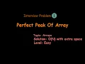 Perfect Peak of an array