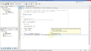 Generic Types using a Stack in Java