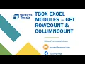 Tosca Tutorial Lesson 21 - Verify RowCount ColumnCount of Excel WorkBook Excel Engine