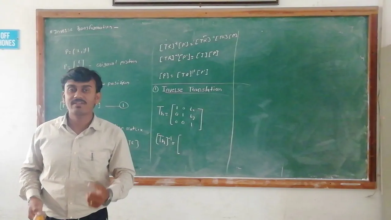 SMD Unit 4 Lecture 5, - 2 D Inverse transformation