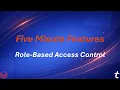 Databricks 5 Minute Features Role-Based Access Control RBAC