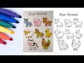 Free printable coloring pages for you Read description Coloring barn animals compilation