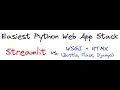 Streamlit VS WSGI Bottle Flask Django HTMX