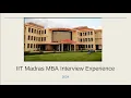 Doms IIT Madras Interview Experience 2024 MBA IIT