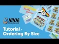 Ninja Transfers Ordering By Size Tutorial