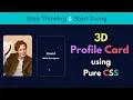 CSS 3D card Responsive 3D card using pure css