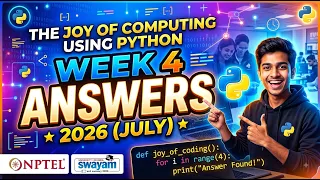 The Joy Of Computing Using Python Week 4 Answers 2026 July NPTEL SWAYAM 2026