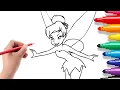 Coloring Tinkerbell from Peter Pan Disney Princess Coloring Pages