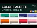 Creating a Color Palette using HTML CSS JavaScript - Project