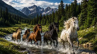 Caballos Libres en las Montañas