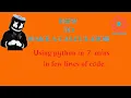 How to make a calculator using python in 7 mins