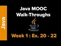 Java MOOC Week 1 Exercises 20-22