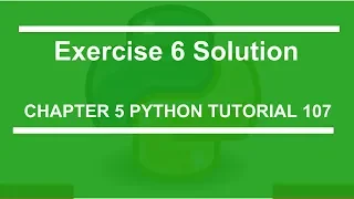 Exercise 6 solution Python tutorial 107