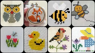 Eye catching small cross stitch pattern for cross stitch embroidery design