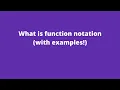What is Function Notation With Examples Algebra 1