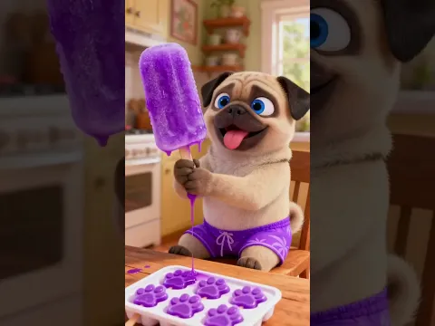 Dog Eat ice cream candy at house #shorts
