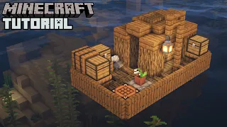 minecraft survival raft base tutorial how to build 
