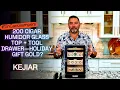 200 Sigarenhumidor: Glazen deksel + Gereedschapslade - Een goudkleurig vakantiecadeau?