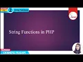 String Functions in PHP part-1