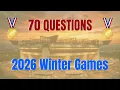 2026 Winter Olympics Mega Trivia 70 Questions Challenge Milano Cortina 2026
