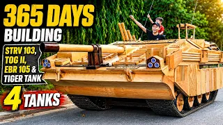 365 Days Building STRV 103, TOG II, EBR 105 & Tiger Tank for His Son
