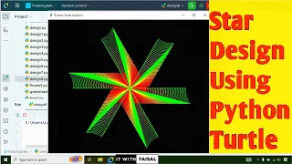 Beautiful Star Design Using Python Turtle Graphics Easy Python Drawing Art For Beginners