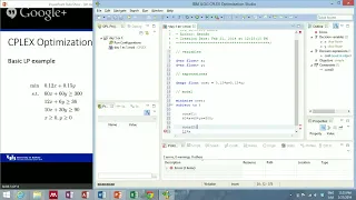 CPLEX Seminar - Getting started with CPLEX Studio part 1