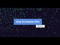 Flying Text Animation using HTML CSS JavaScript