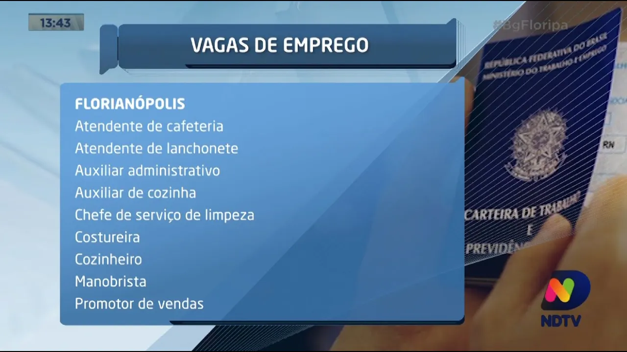 Oportunidade de emprego: SC tem mais de 3800 vagas abertas no Sine