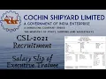 All about CSL 2021 Recruitment Vacancy without GATE Actual Salary Information