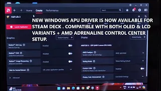 New Windows APU Driver Available For Steam Deck Works With Both OLED LCD AMD Adrenaline Setup