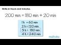 Converting Units of Time Minutes to Hours