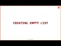 Creating Empty List Python Programming Hindi