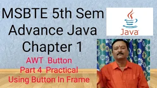 Advance Java 5th sem MSBTE - AWT Button in Frame Practical