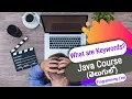 What are Java Keywords in Telugu Java Course in Telugu