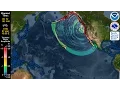 Tsunami Forecast Model Animation Cascadia 1700