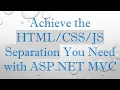Achieve the JS Separation You Need with ASP NET C
