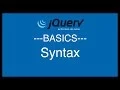 jQuery Basics Tutorial 3 - Syntax