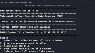 bWAPP - Sensitive Data Exposure