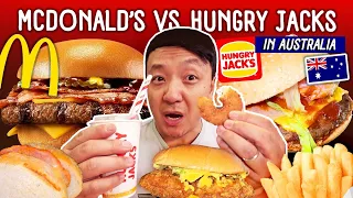 Download Trying McDonald’s vs. Hungry Jacks \u0026 Massive SEAFOOD MOUNTAIN in Melbourne Australia MP3