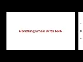 Email Id validation and PHP Error handling
